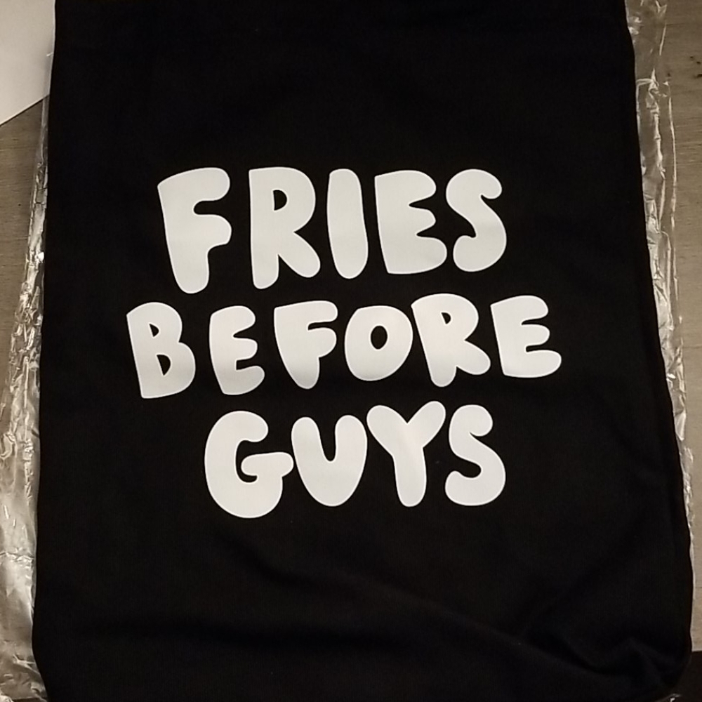 Fries before Guys canvas tote New